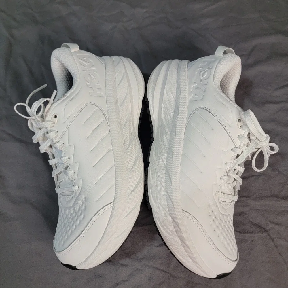 Hoka Bondi SR Running Shoes Womens 9 US White Work Sneaker Slip Resistant - Picture 11 of 14